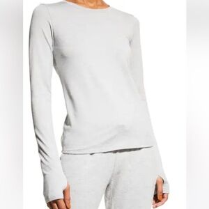 ALO- Finesse Long Sleeve Top- Grey- Size M